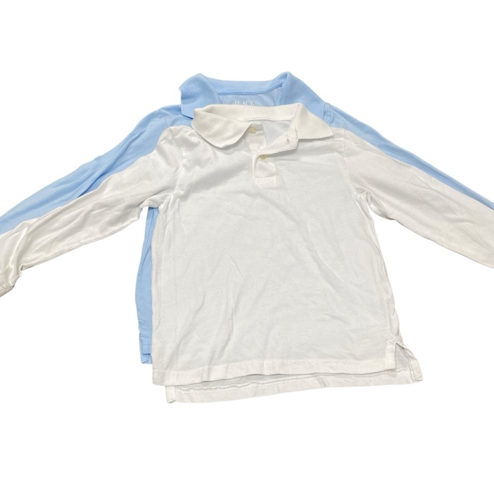Boys Place Collared Shirts White and sky blue Bundle of 2 Size S/P (5-6) - Picture 2 of 7